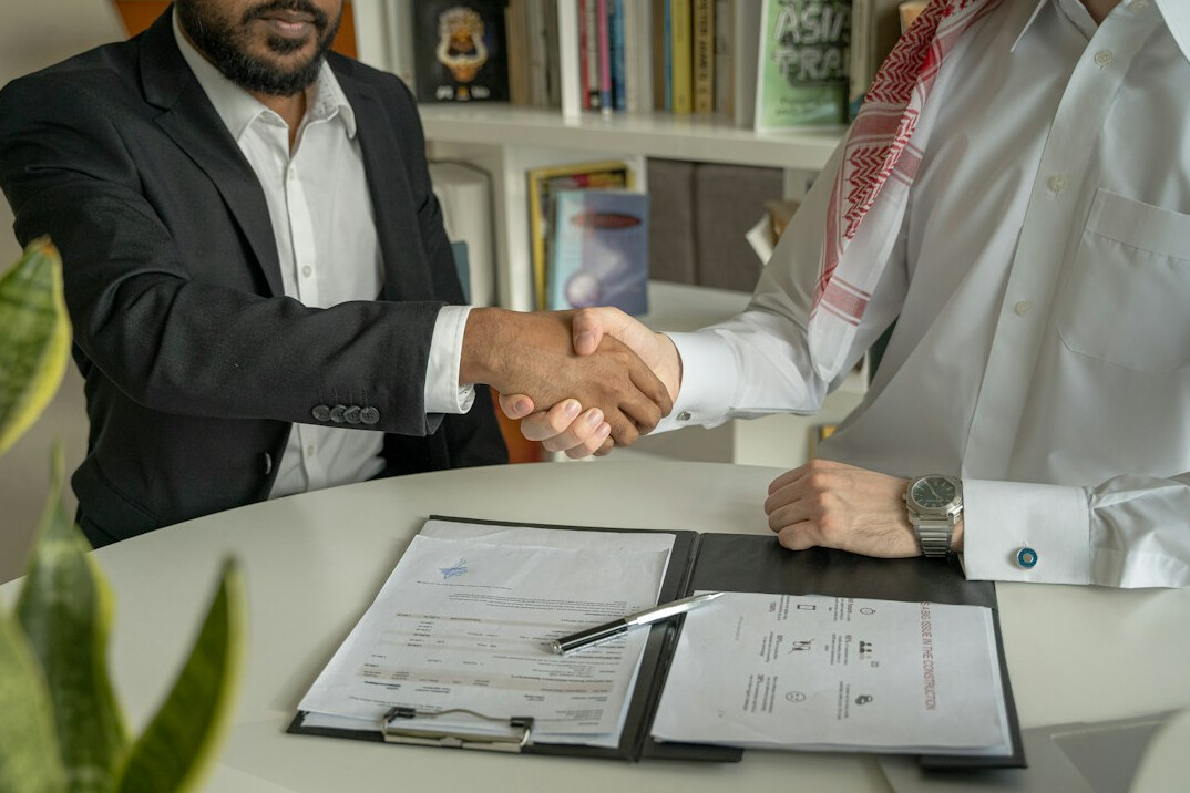 professional business handshake