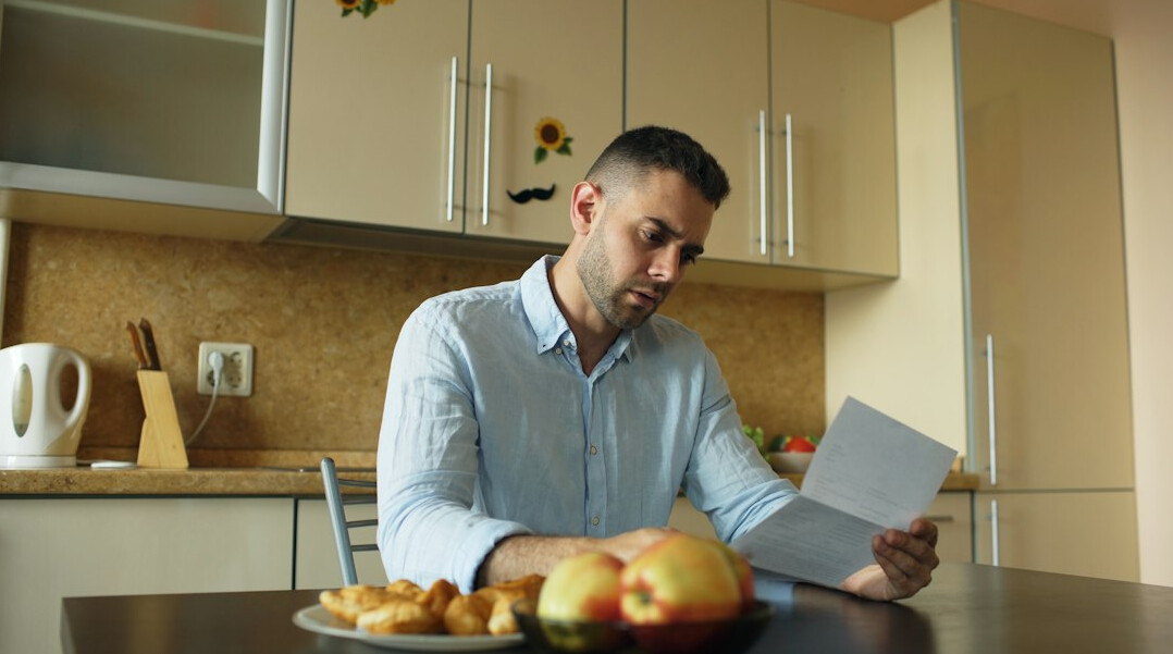 person reviewing insurance documents